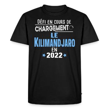 2022 Kilimandjaro Montagne Tanzanie Afrique - T-shirt Premium bio Homme - noir - Devant - Nico (187cm)
