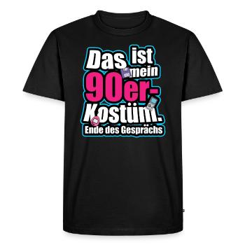 C’est ma fête à thème rétro costumée des années 90 - T-shirt Premium bio Homme - noir - Devant - Nico (187cm)