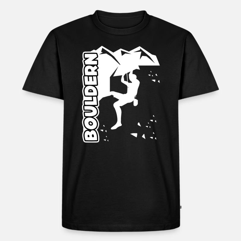 Bouldering Climbing Boulderers - Men's Premium Organic T-Shirt - black