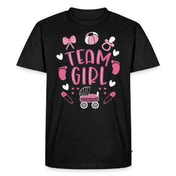 Team Girl Baby Shower - T-shirt Premium bio Homme - noir - Devant - Nico (187cm)