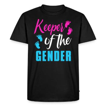 Keeper Of The Gender - Men's Premium Organic T-Shirt - black - Front - Nico (187cm)
