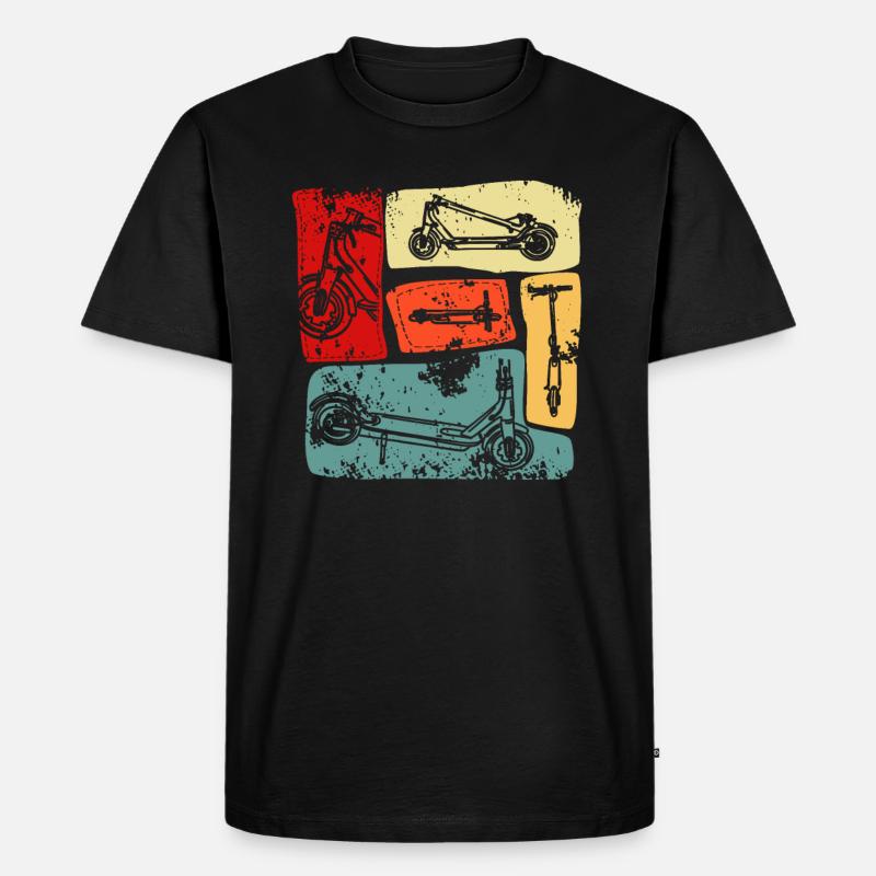 E-Scooter Stunt Scooter Roller - Männer Premium Bio T-Shirt - Schwarz