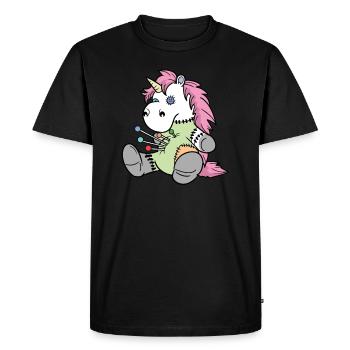 Pastel Goth Voodoo Unicorn Kawaii - Men's Premium Organic T-Shirt - black - Front - Nico (187cm)