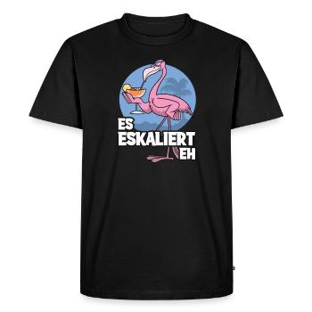 It escalates eh Flamingo JGA bachelor party - Men's Premium Organic T-Shirt - black - Front - Nico (187cm)
