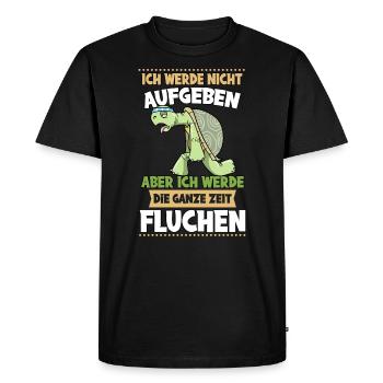 Ich Werde Nicht Aufgeben Aber Fluchen Joggen - Männer Premium Bio T-Shirt - Schwarz - Vorne - Nico (187cm)