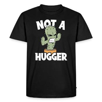 Cactus Cactus Not A Hugger - Men's Premium Organic T-Shirt - black - Front - Nico (187cm)