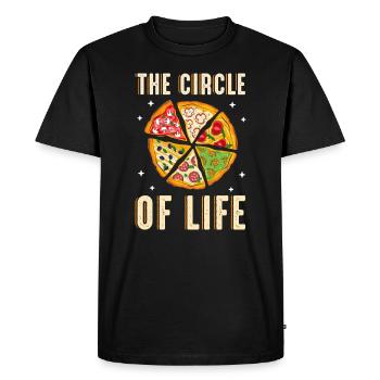 The Cycle of Life Pizza Pizza Baker - Men's Premium Organic T-Shirt - black - Front - Nico (187cm)
