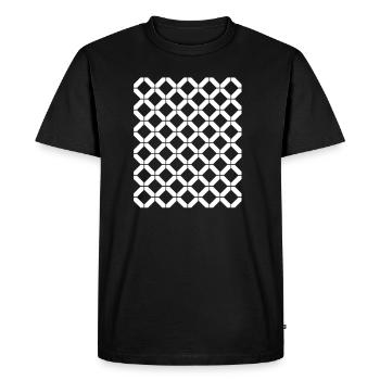 Carrés géométriques apttern design - T-shirt Premium bio Homme - noir - Devant - Nico (187cm)
