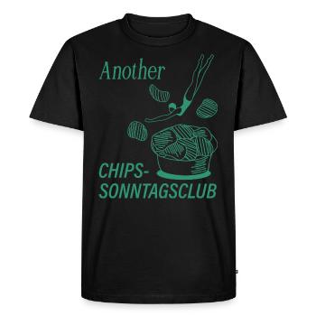 Un autre club du dimanche de frites - T-shirt Premium bio Homme - noir - Devant - Nico (187cm)