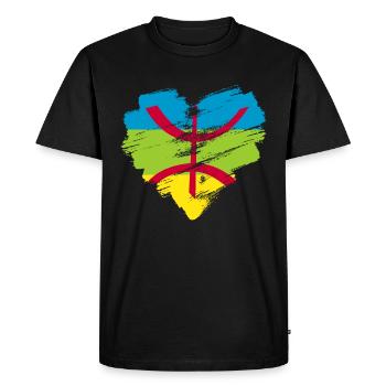Amazigh - Men's Premium Organic T-Shirt - black - Front - Nico (187cm)