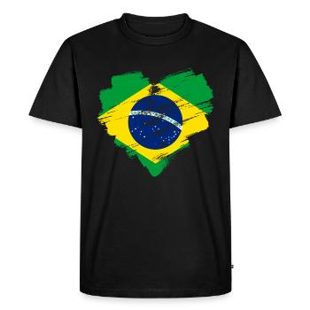 Brazil - Men's Premium Organic T-Shirt - black - Front - Nico (187cm)
