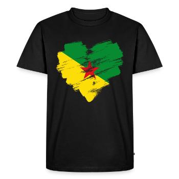 Guyane française - T-shirt Premium bio Homme - noir - Devant - Nico (187cm)