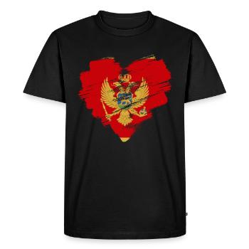Montenegro - Men's Premium Organic T-Shirt - black - Front - Nico (187cm)