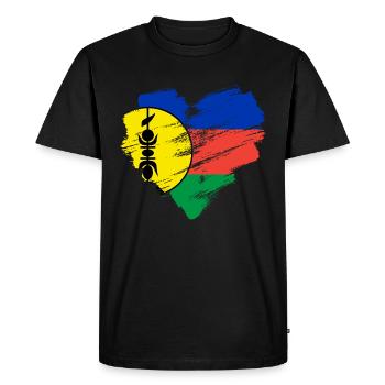 New Caledonia - Men's Premium Organic T-Shirt - black - Front - Nico (187cm)