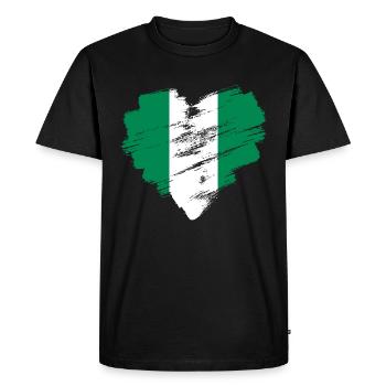 Nigéria - T-shirt Premium bio Homme - noir - Devant - Nico (187cm)