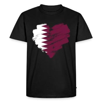 Qatar - Men's Premium Organic T-Shirt - black - Front - Nico (187cm)
