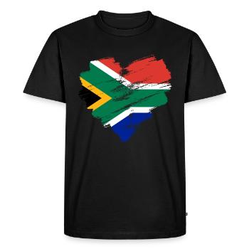 South Africa - Men's Premium Organic T-Shirt - black - Front - Nico (187cm)