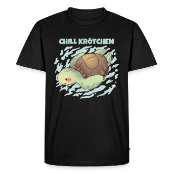 Chill Toad Turtle Chill Turtle Relax - Men's Premium Organic T-Shirt - black - Front - Nico (187cm)