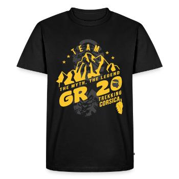 GR 20 trekking trek gr 20 corsica - Men's Premium Organic T-Shirt - black - Front - Nico (187cm)