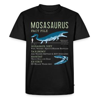 Mosasaurus Facts - Men's Premium Organic T-Shirt - black - Front - Nico (187cm)