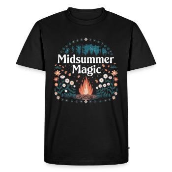 Midsummer Magic Campfire Night - T-shirt Premium bio Homme - noir - Devant - Nico (187cm)