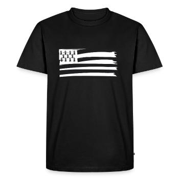 GWENN-HA-DU TRASHY - Bretagne - Breizh - Bzh - T-shirt Premium bio Homme - noir - Devant - Nico (187cm)