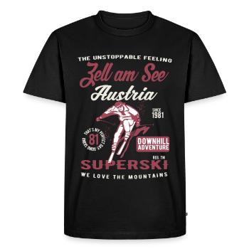 Zell am See Autriche Snowboard Ski Sport Extrême - T-shirt Premium bio Homme - noir - Devant - Nico (187cm)