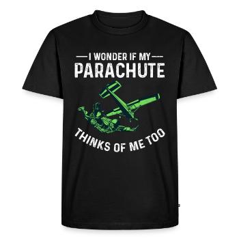 Parachute - T-shirt Premium bio Homme - noir - Devant - Nico (187cm)