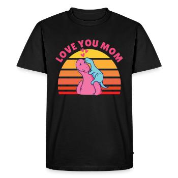 Love you mom fête des mères bébé - T-shirt Premium bio Homme - noir - Devant - Nico (187cm)