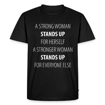 Fearless women rise - Men's Premium Organic T-Shirt - black - Front - Nico (187cm)