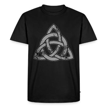 Triquetra knot, Celtic, Viking - Men's Premium Organic T-Shirt - black - Front - Nico (187cm)