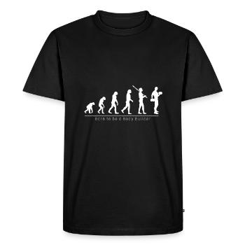 Evolution bodybuilder funny cool gift - Men's Premium Organic T-Shirt - black - Front - Nico (187cm)