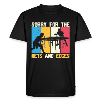 Drôle de dire cadeaux de joueur de tennis de table - T-shirt Premium bio Homme - noir - Devant - Nico (187cm)