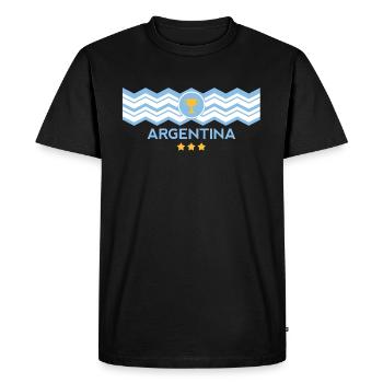 Campeón del mundo Argentine - T-shirt Premium bio Homme - noir - Devant - Nico (187cm)