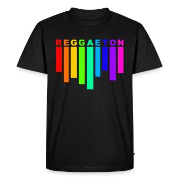 reggaeton rainbow - T-shirt Premium bio Homme - noir - Devant - Nico (187cm)