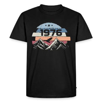 Original 1976 Vintage 1976 Birthday 1976 - Men's Premium Organic T-Shirt - black - Front - Nico (187cm)
