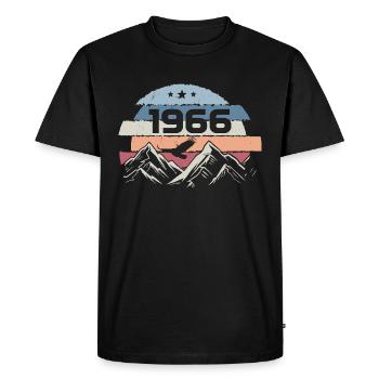 Original 1966 Vintage 1966 Birthday 1966 - Men's Premium Organic T-Shirt - black - Front - Nico (187cm)
