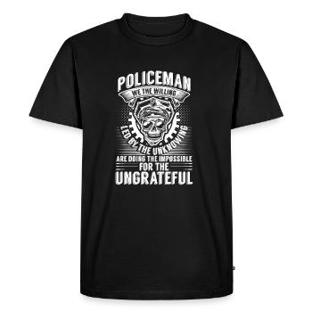Police officer gift police police commissioner - Men's Premium Organic T-Shirt - black - Front - Nico (187cm)