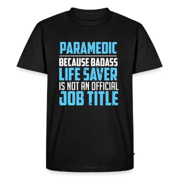 Paramedic Paramedic Paramedic Emergency - Men's Premium Organic T-Shirt - black - Front - Nico (187cm)