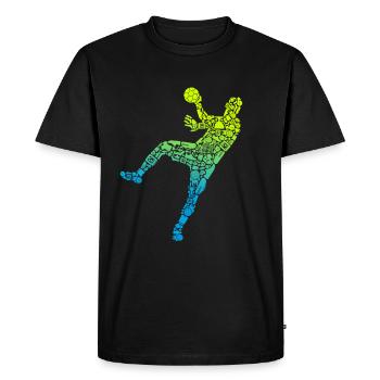 Joueurs de handball Symboles Joueurs de handball Garçons Handball - T-shirt Premium bio Homme - noir - Devant - Nico (187cm)