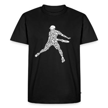 Disc Golfer Symbols Disc Golf Silhouette Disc Golf - Men's Premium Organic T-Shirt - black - Front - Nico (187cm)