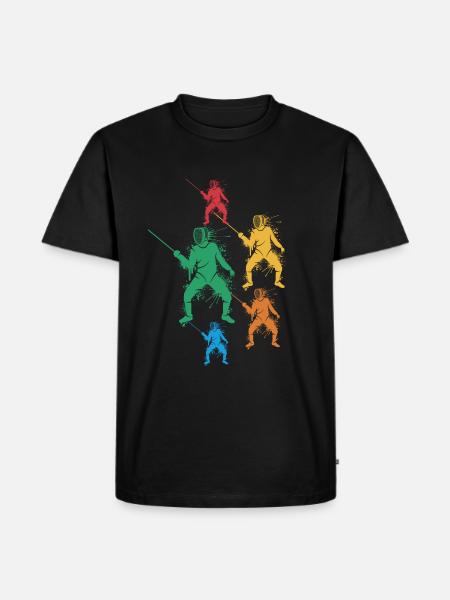 Escrimeurs Maîtres d’escrime Garçons Enfants Escrime - T-shirt Premium bio Homme - noir