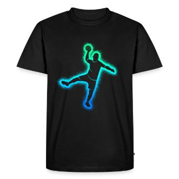 Handball Joueurs Handball Hommes Handball Garçons Handball - T-shirt Premium bio Homme - noir - Devant - Nico (187cm)