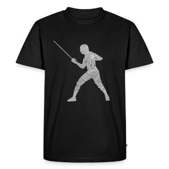 Clôture Clôture Empreinte digitale Clôture - T-shirt Premium bio Homme - noir - Devant - Nico (187cm)