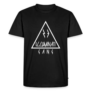 Illuminati Gang Triangle - Men's Premium Organic T-Shirt - black - Front - Nico (187cm)