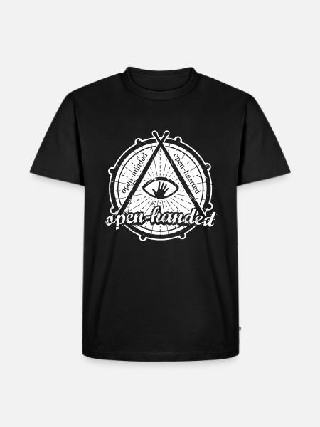 Open-Handed - Männer Premium Bio T-Shirt - Schwarz