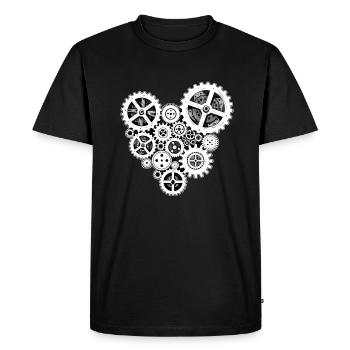 steampunk heart - T-shirt Premium bio Homme - noir - Devant - Nico (187cm)