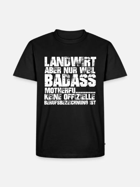 BADASS Landwirt - Männer Premium Bio T-Shirt - Schwarz