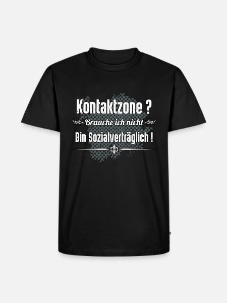 Kontaktzone - Männer Premium Bio T-Shirt - Schwarz