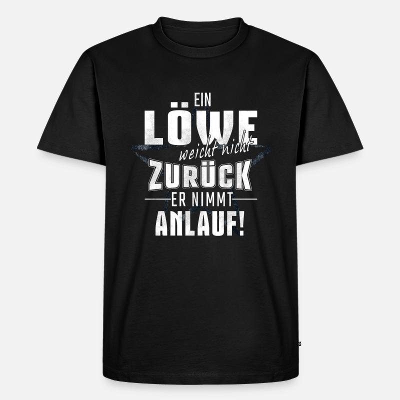 Löwe Sternzeichen - Männer Premium Bio T-Shirt - Schwarz